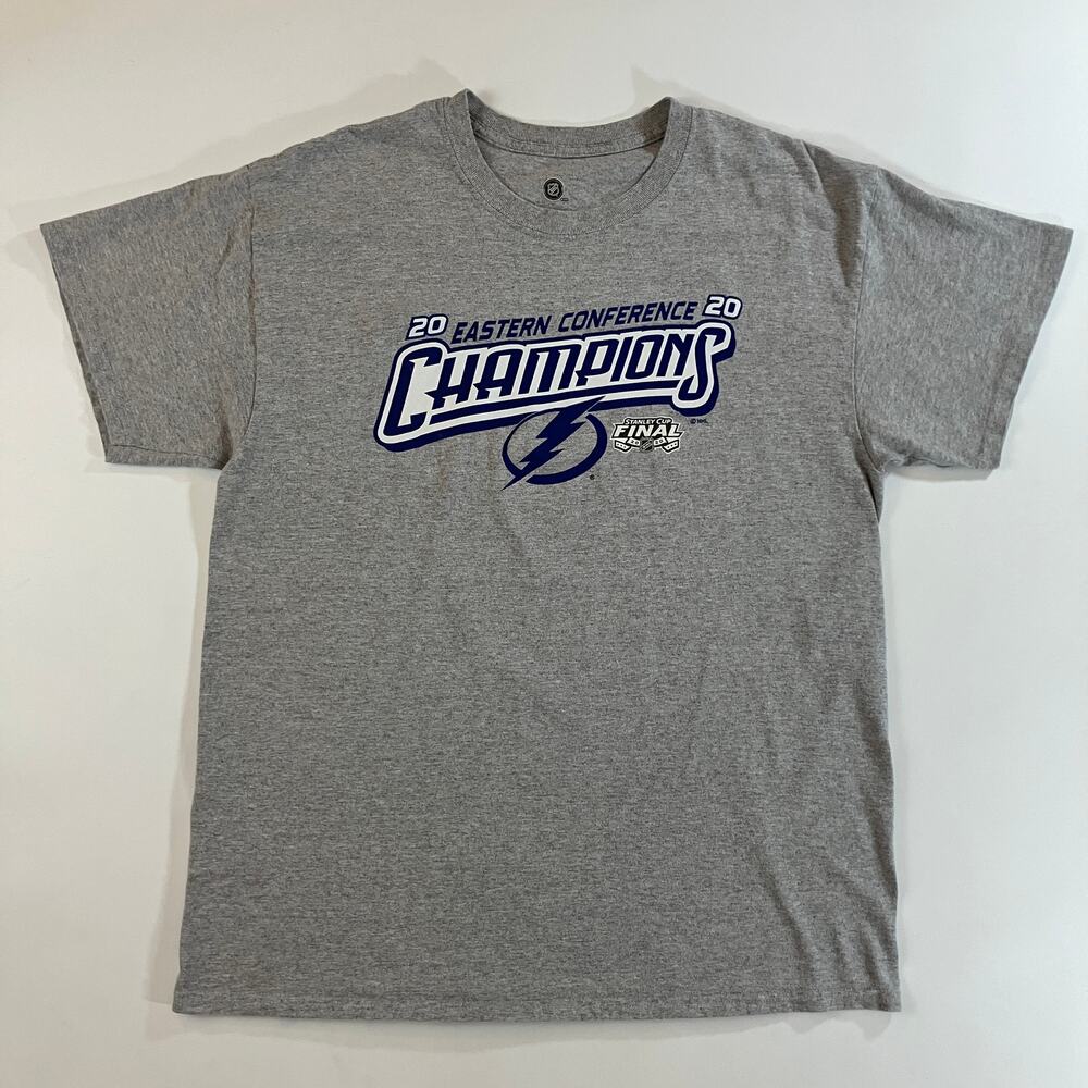 Tampa Bay Lightning 2020 Eastern Conference Champions Roster T-Shirt Gray L NHL